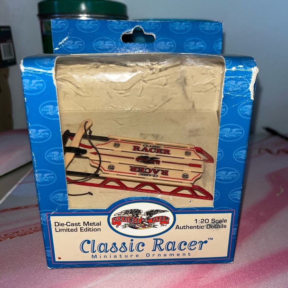 1998 1:20 Scale Flexible Flyer Classic Racer Sled Limited Edition Ornament